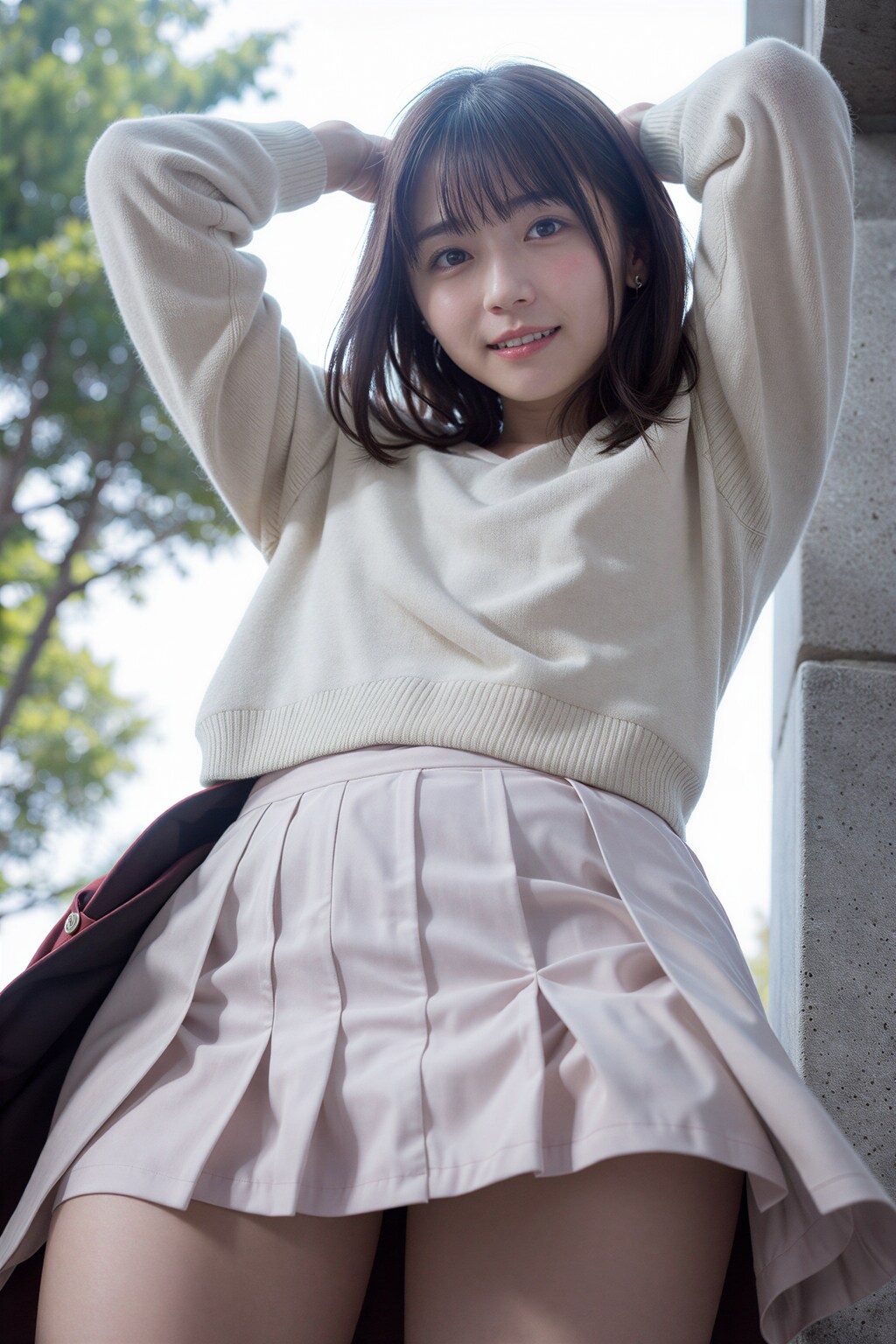 寒波でもミニスカート