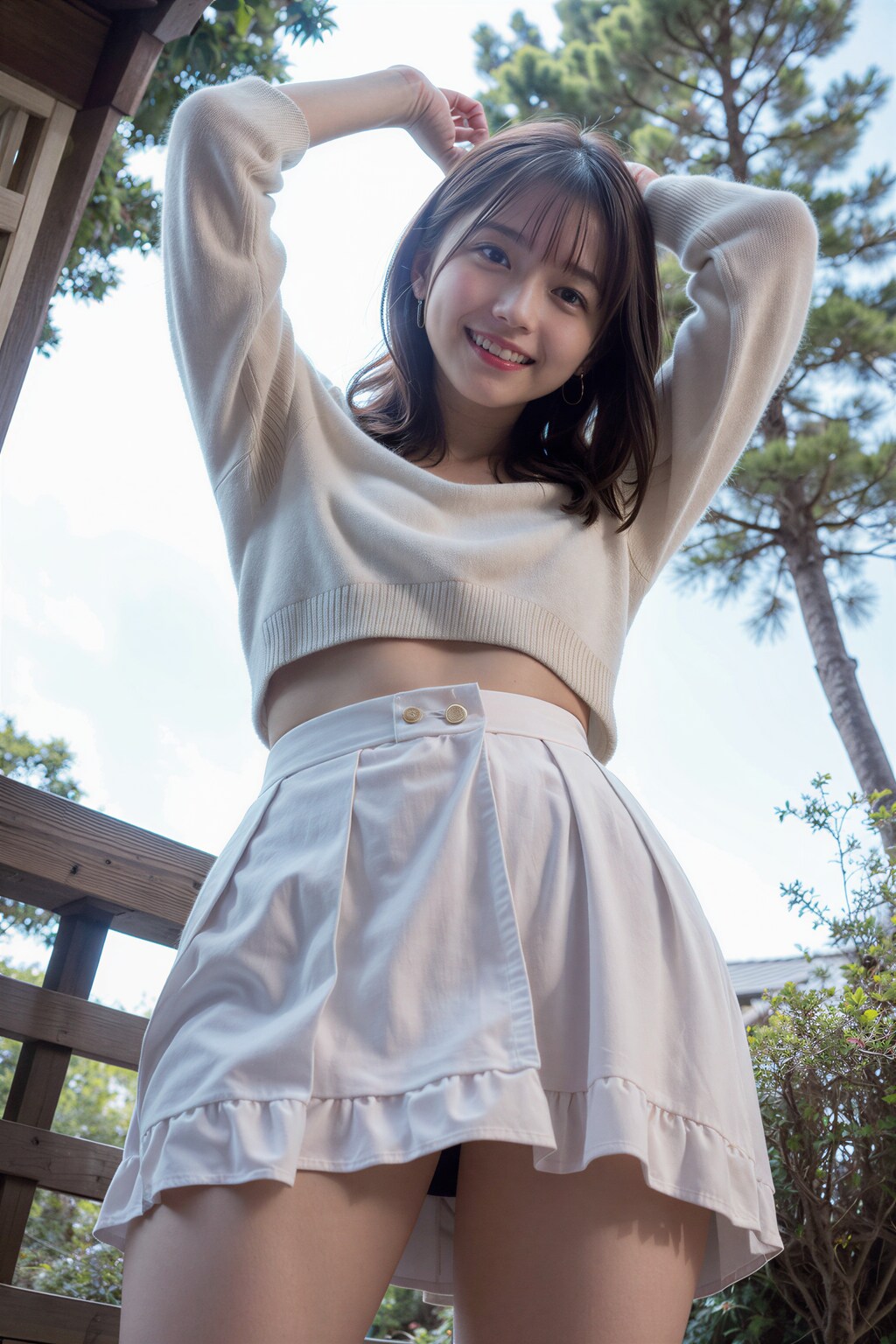 寒波でもミニスカート