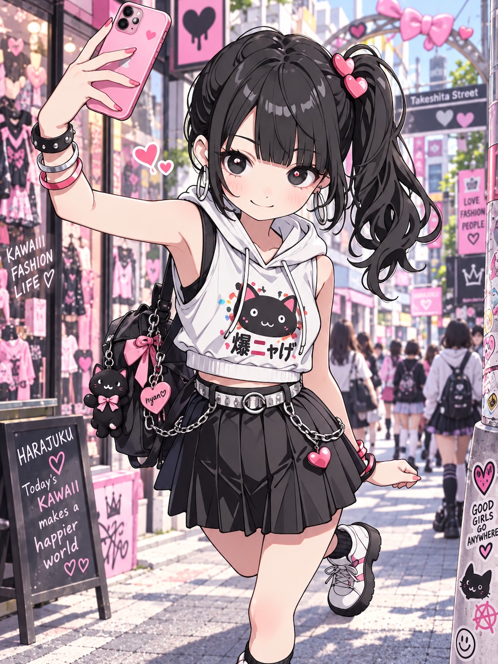 黒髪ストリートギャル
