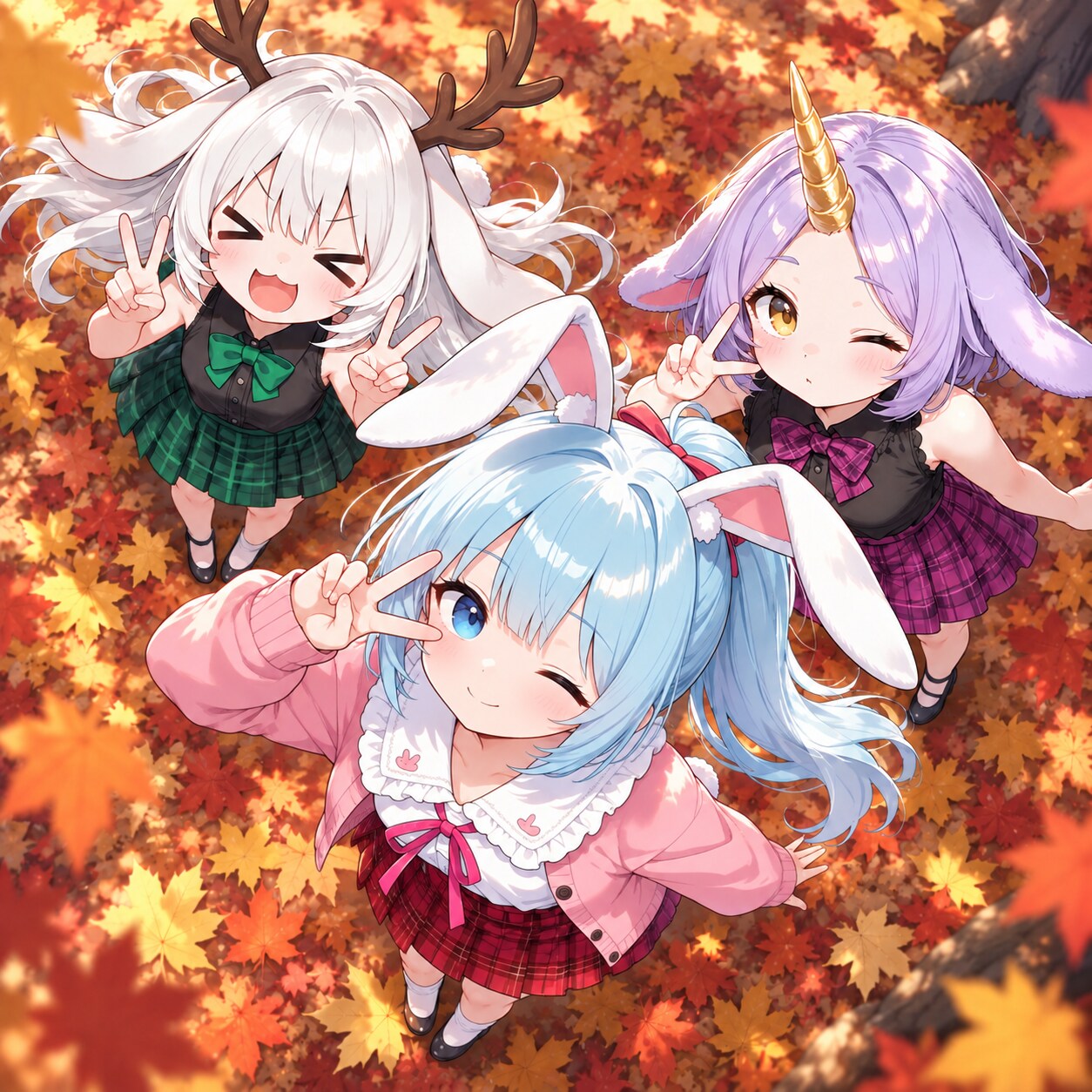 あおいちゃんとおはっぴーピース✌️✨ | の人気AIイラスト・グラビア