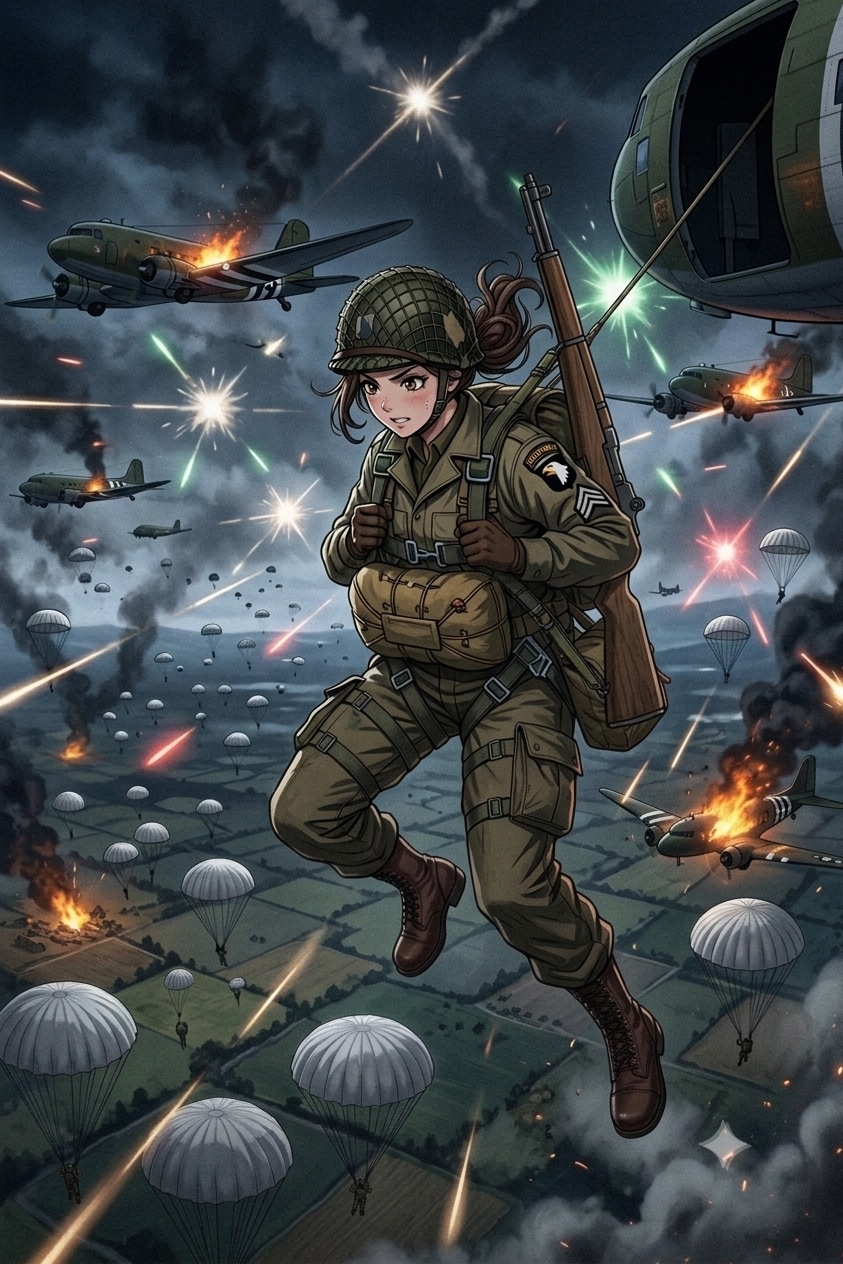 戦火へ舞い降りる椎菜軍曹🪖 | の人気AIイラスト・グラビア