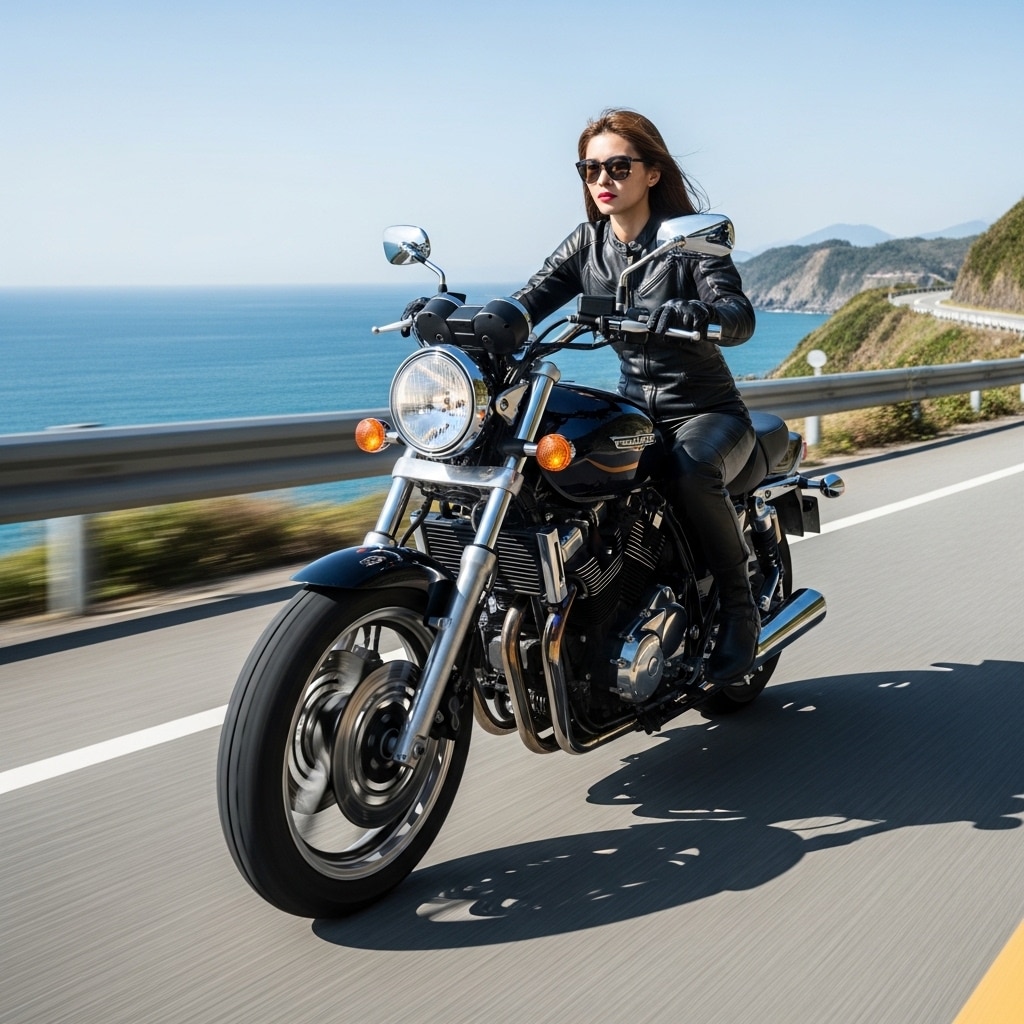 春だ、海岸線が気持ちいい