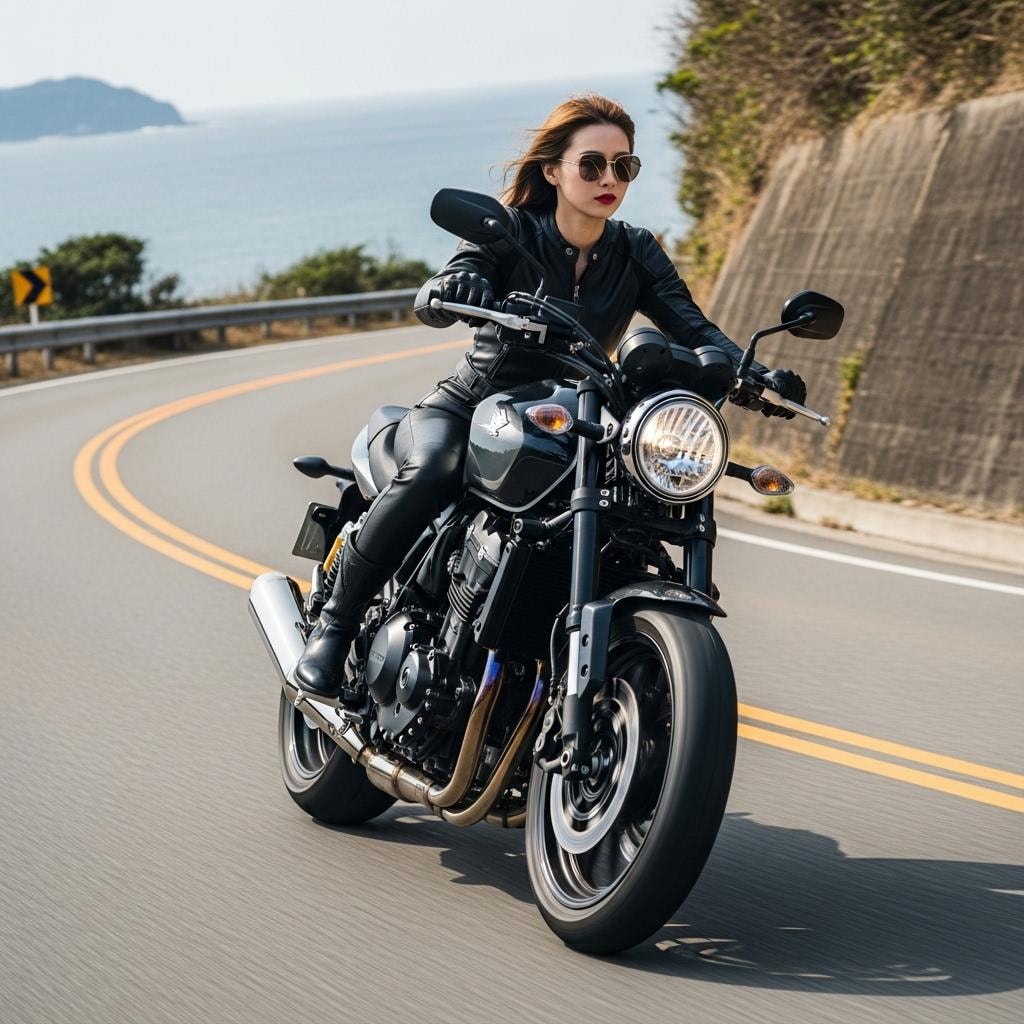 春だ、海岸線が気持ちいい