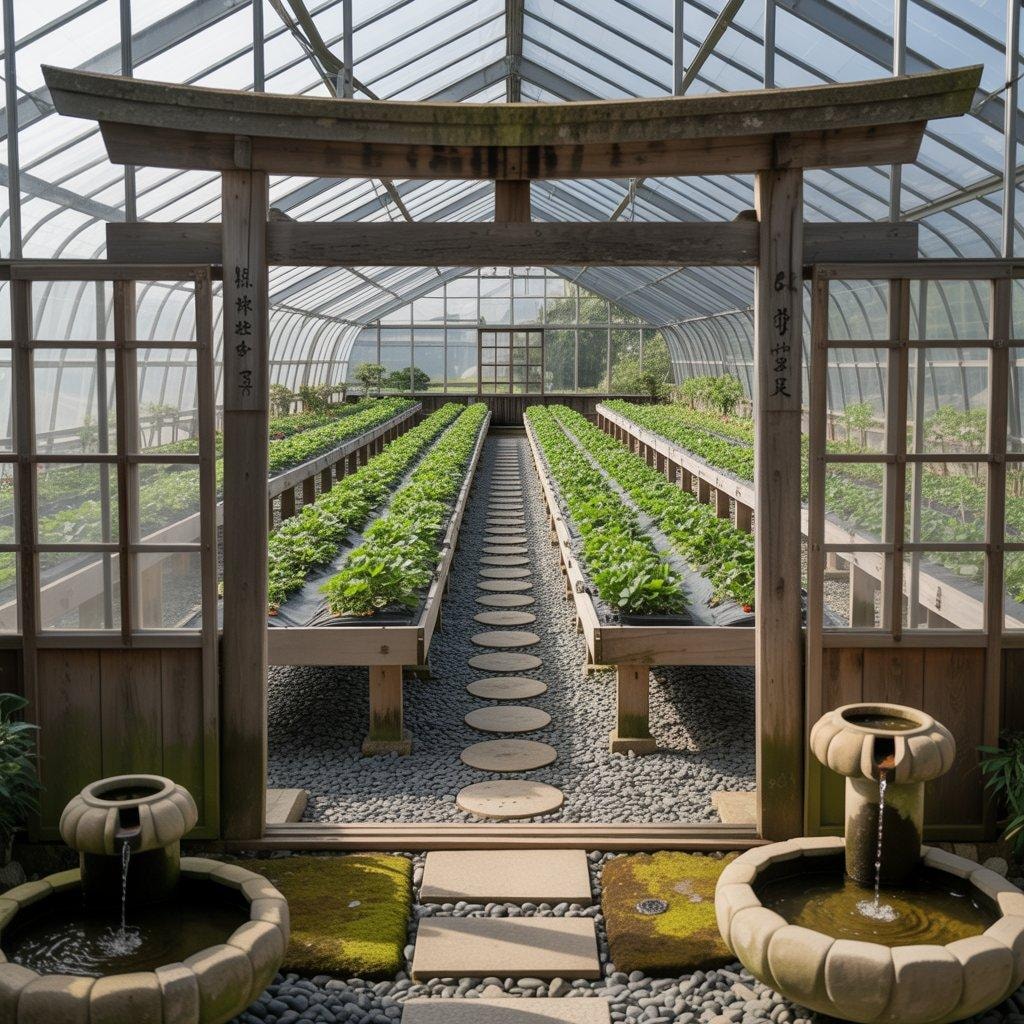 神社仏閣っぽい苺温室