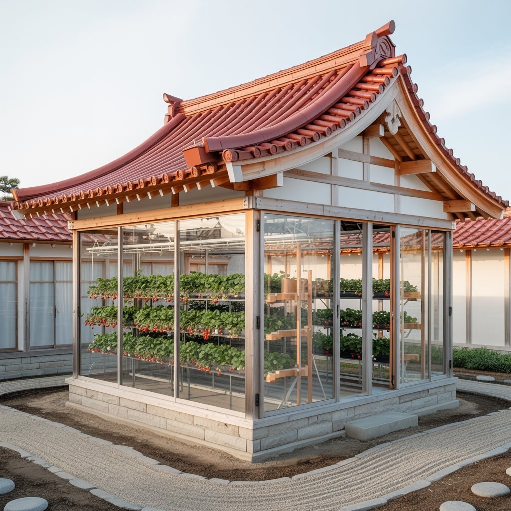 神社仏閣っぽい苺温室 | の人気AIイラスト・グラビア