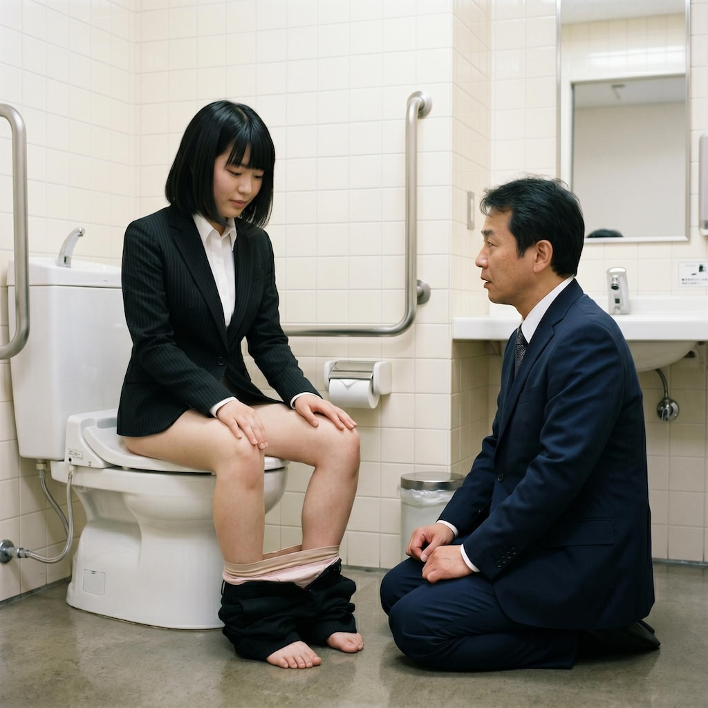 上司と一緒にトイレ ②