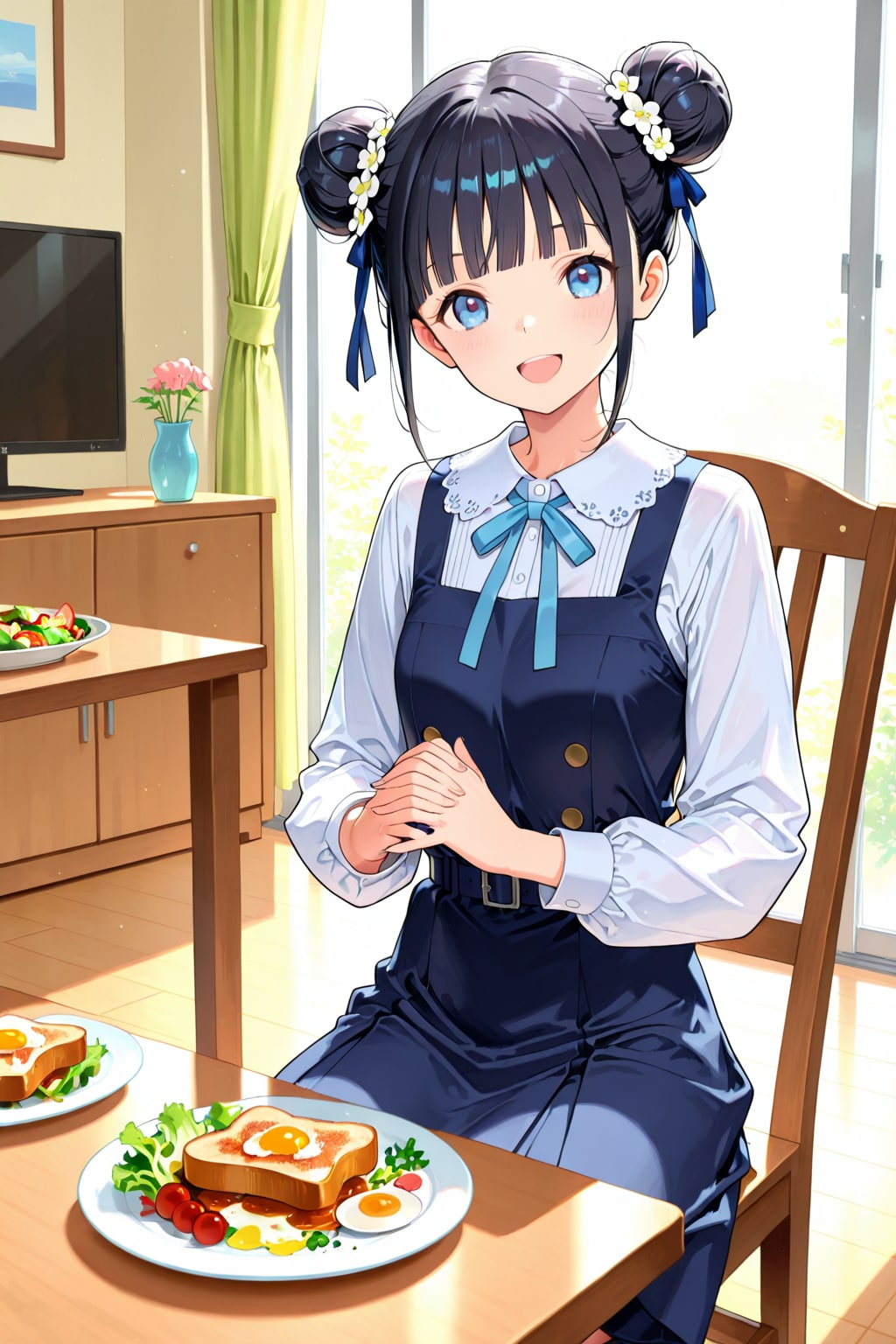 おだんごちゃん🍡✨と朝ごはん🍚✨　10/5 | の人気AIイラスト・グラビア
