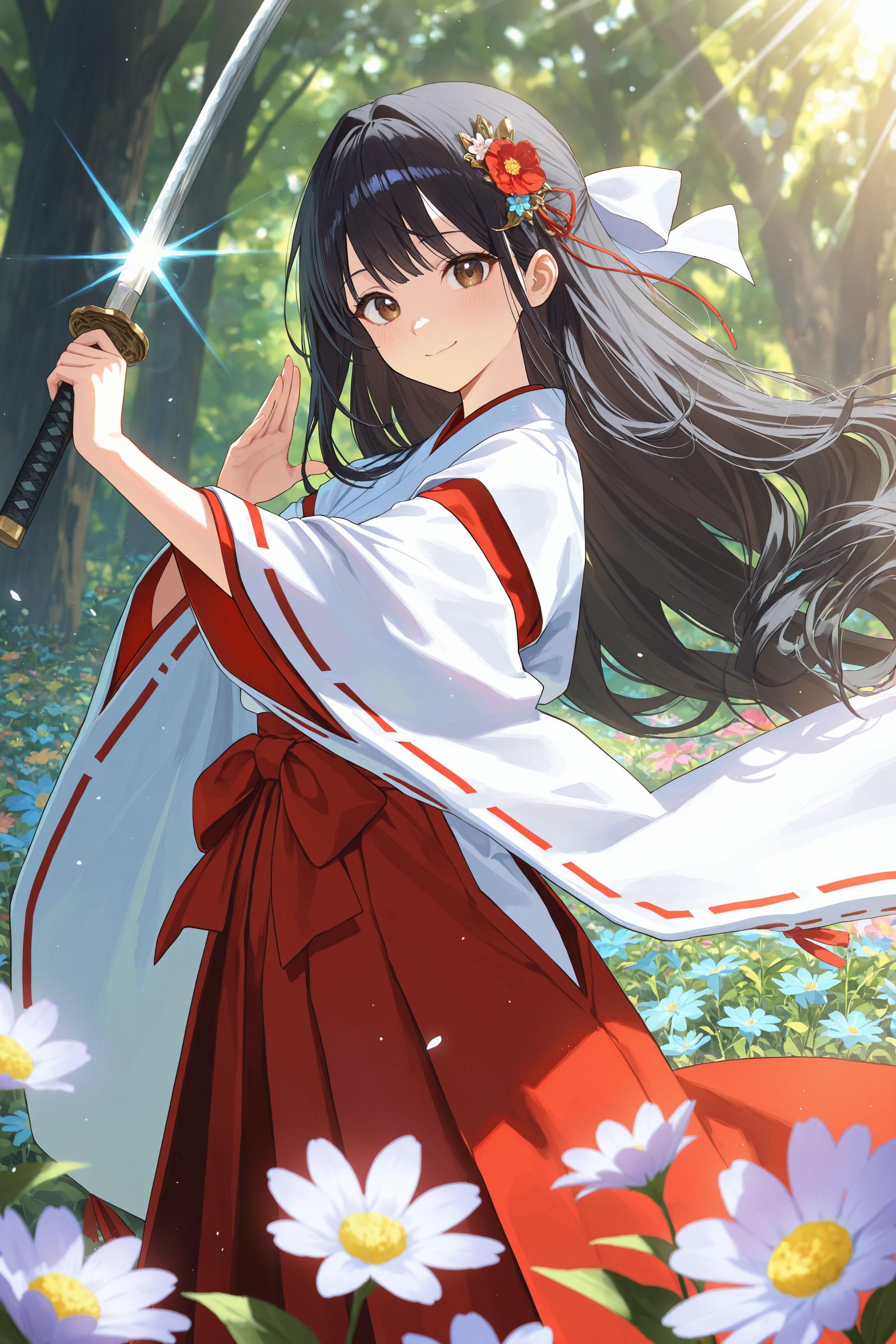 異世界神社の巫女さん（神楽さん） | の人気AIイラスト・グラビア