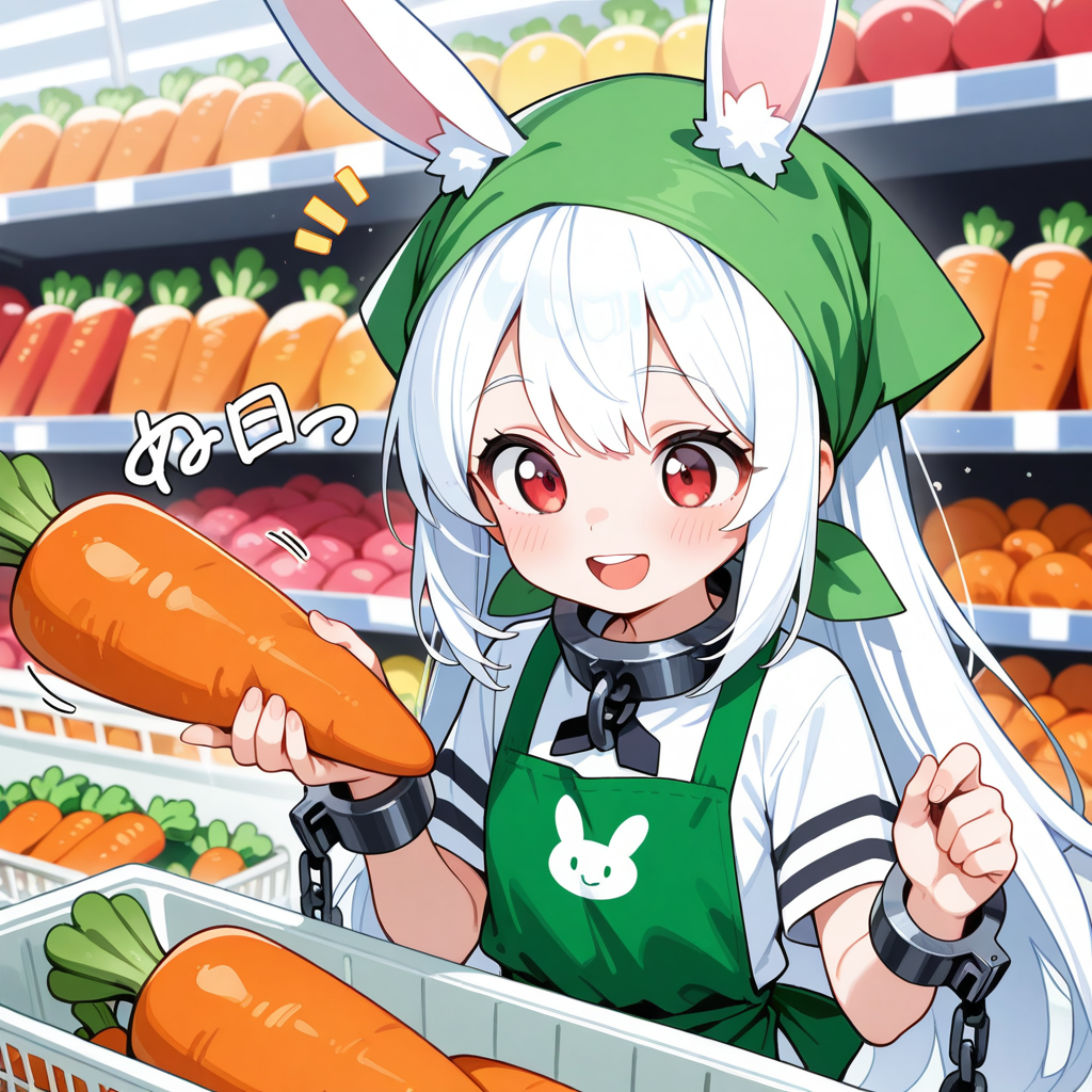 いらっしゃいませーっ！！新鮮なニンジンがお安いですよ～♡