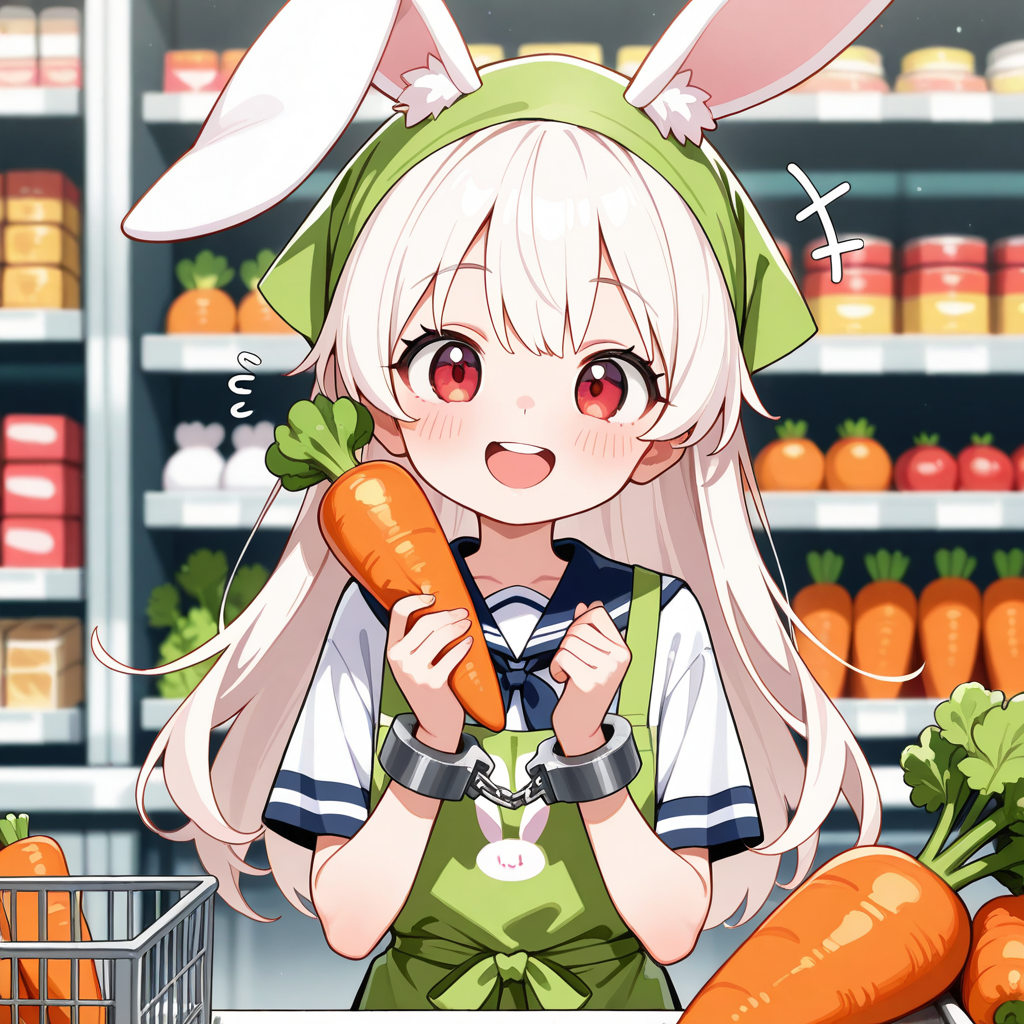 いらっしゃいませーっ！！新鮮なニンジンがお安いですよ～♡