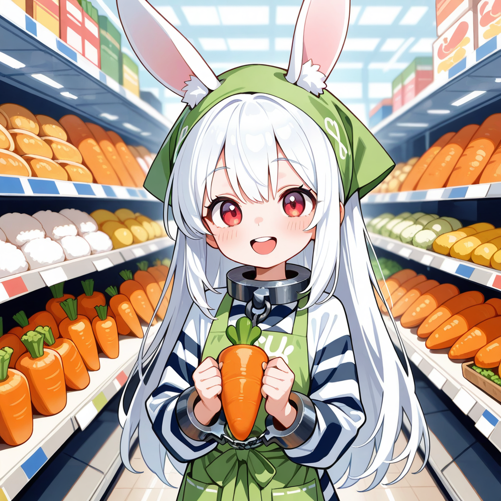 いらっしゃいませーっ！！新鮮なニンジンがお安いですよ～♡