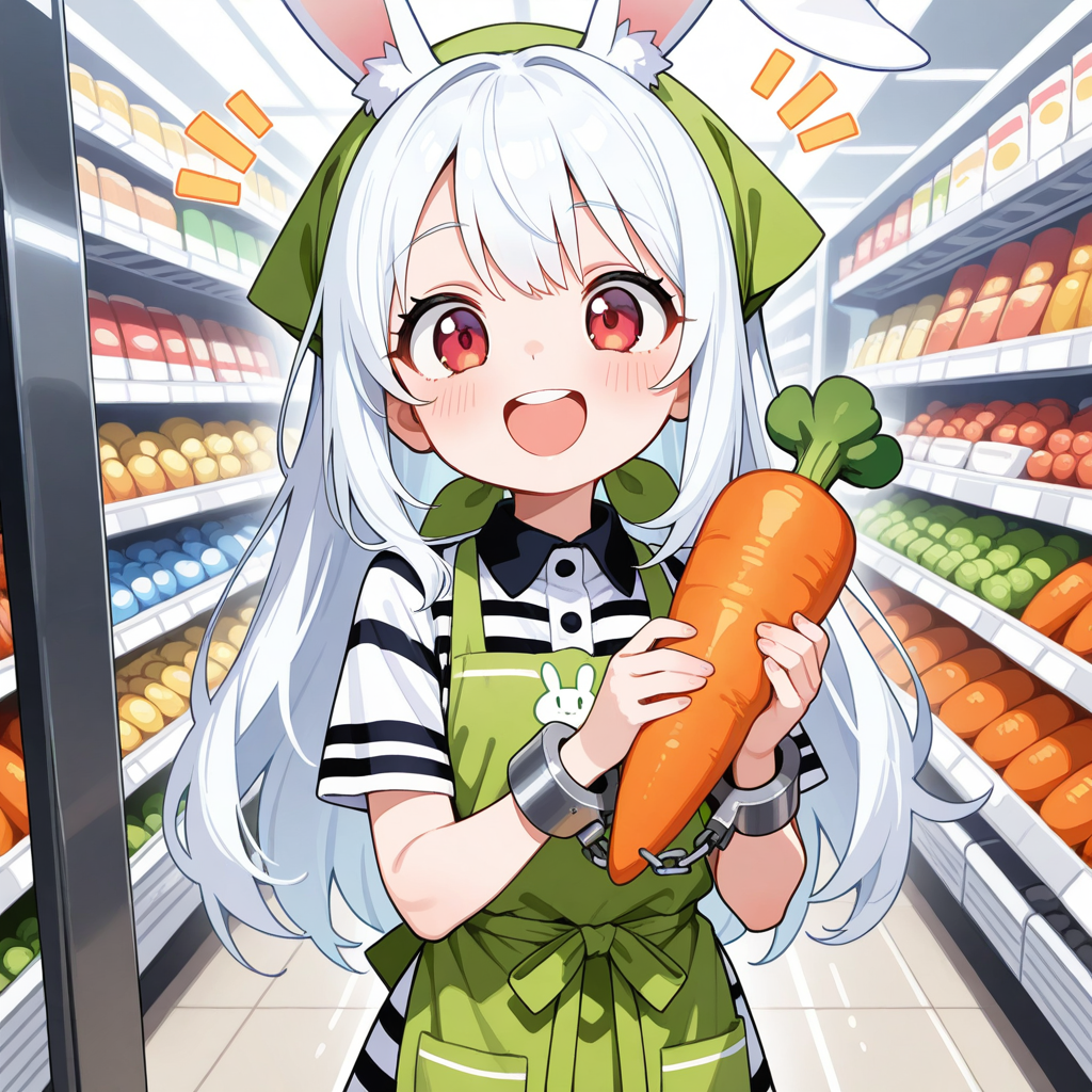 いらっしゃいませーっ！！新鮮なニンジンがお安いですよ～♡