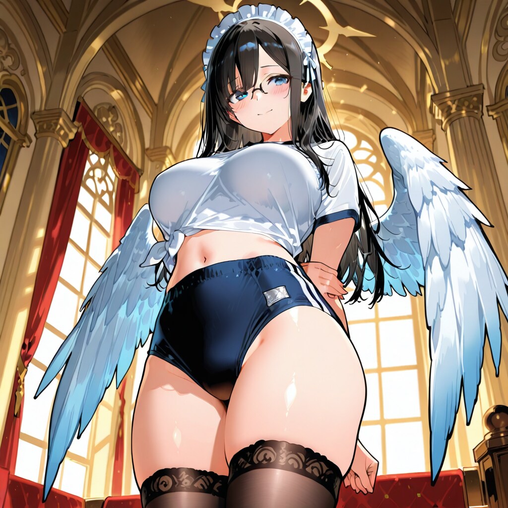 裾くくり体操服天使さん