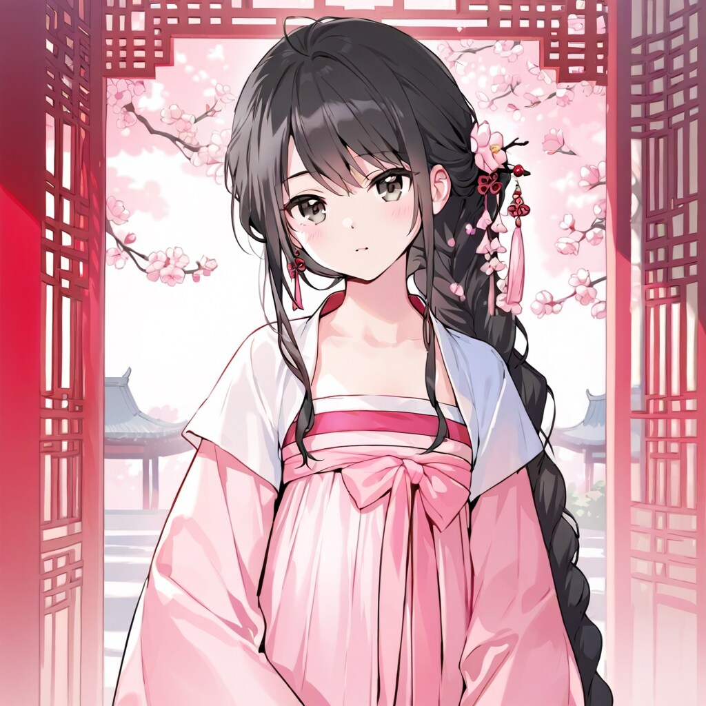 桃花と少女 | の人気AIイラスト・グラビア