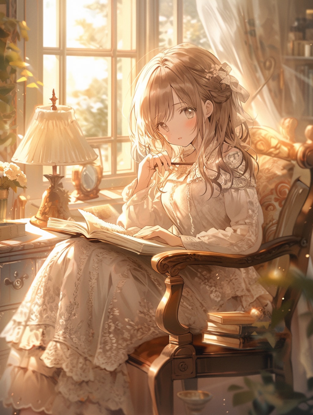 読書する女の子 reading a girl