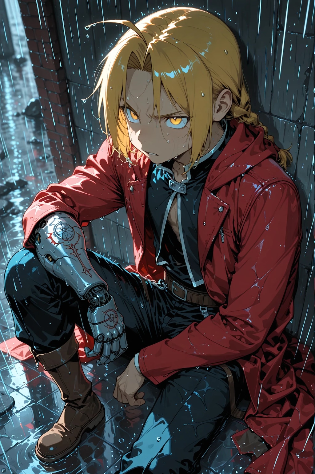 雨の中のニーサン