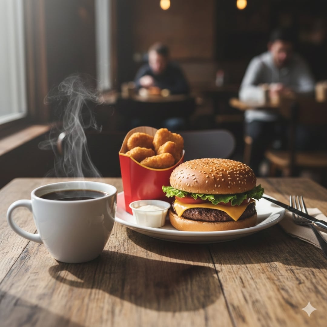 【昼食】ハンバーガーとチキンナゲット | の人気AIイラスト・グラビア