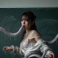 粘液まみれの触手に美人たちが・・・ 10枚目