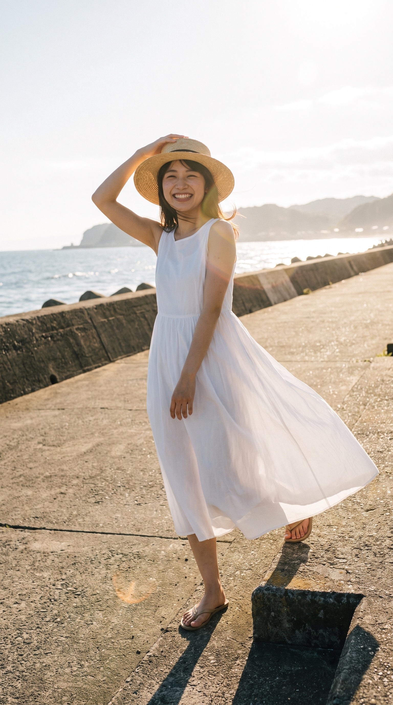 Sunlit Seaside Joy