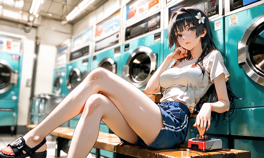 佐天涙子、コインランドリーで乾くまでの暇な午後
