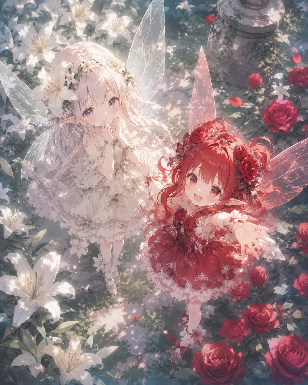 白百合と赤薔薇