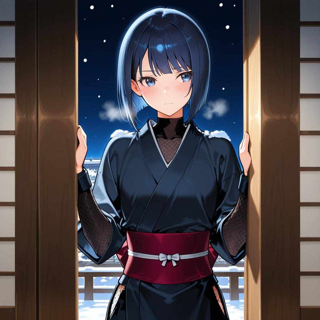 雪のくノ一 ― 秘密の任務 | の人気AIイラスト・グラビア