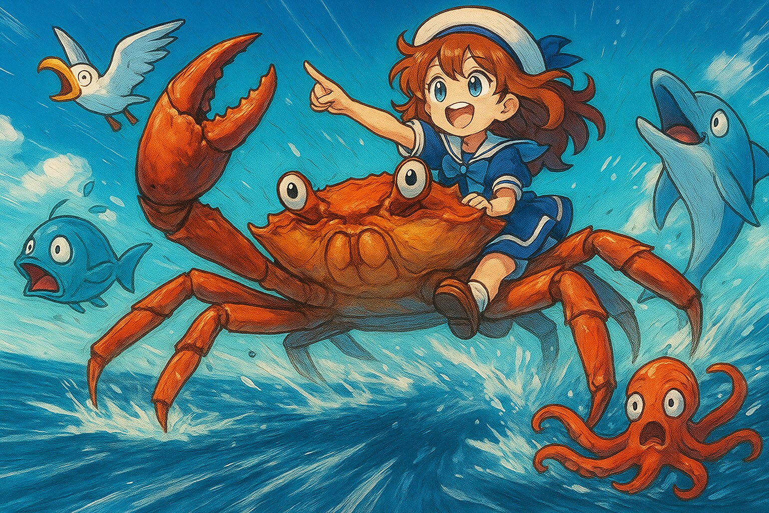 進めカニさん！ | の人気AIイラスト・グラビア