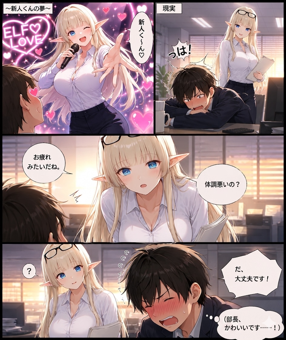 漫画です、エルフ部長！