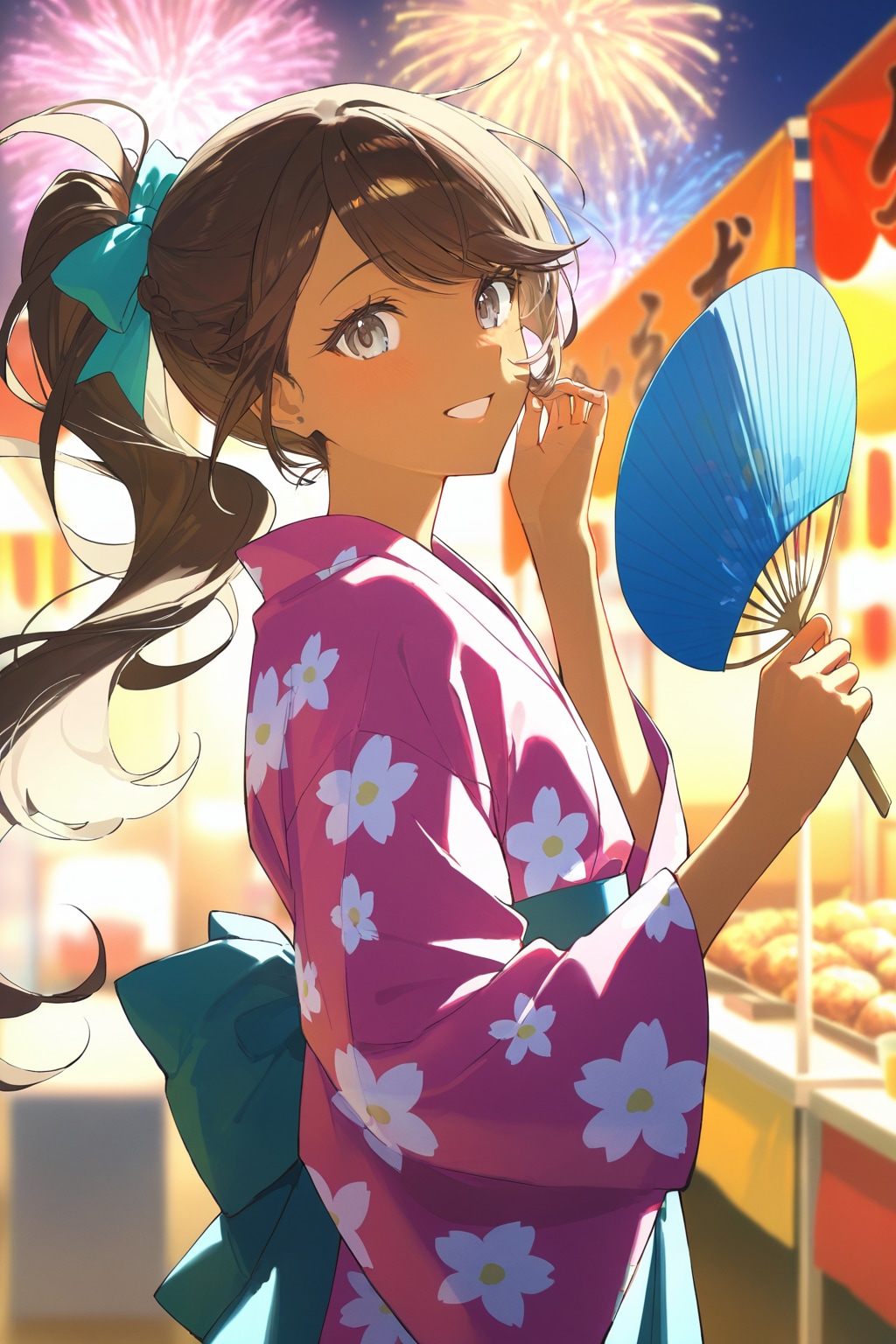 ポニーテールと浴衣