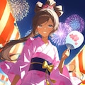 ポニーテールと浴衣 4枚目