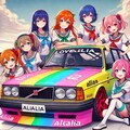 ラブライブキャラとアリタリアカラーボルボ240エステートのドリ車 2枚目