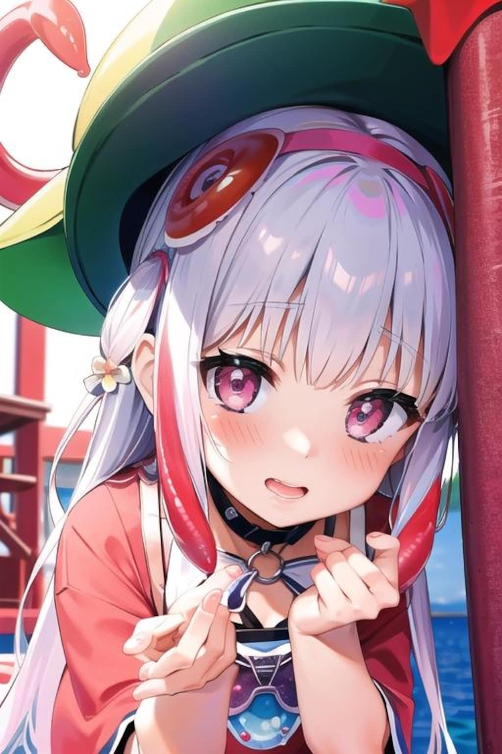 触手遭遇（白髪）