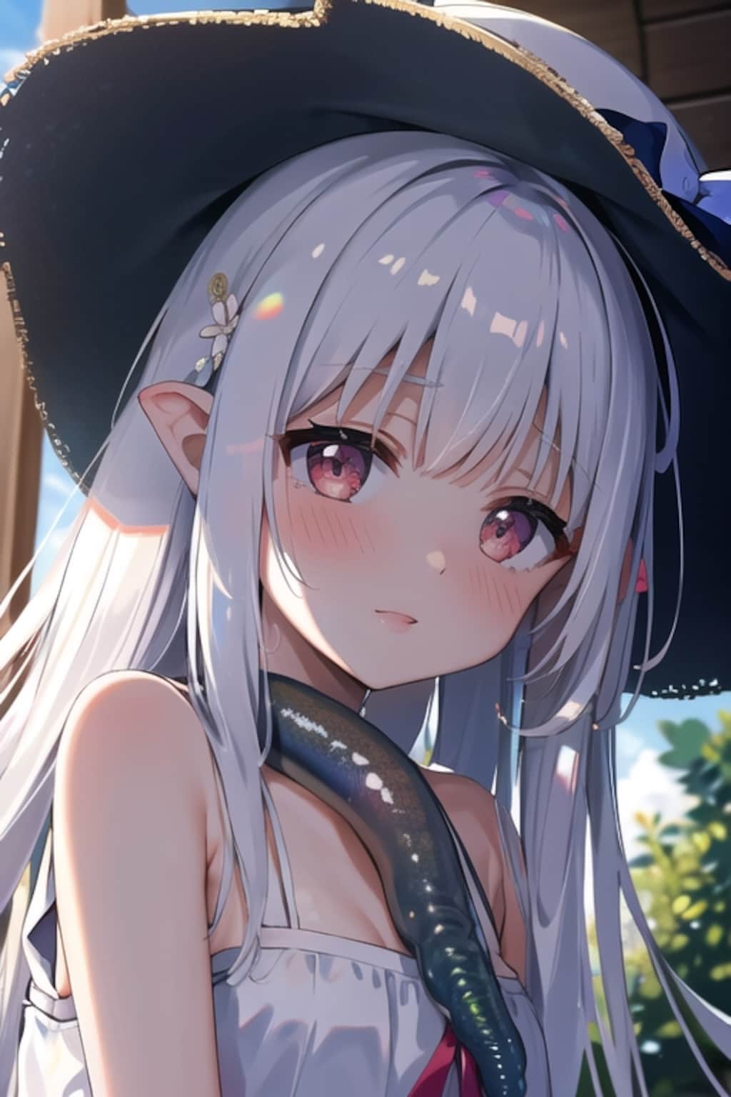 触手遭遇（白髪）