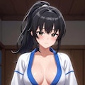 はだけた柔道着の女の子2 2枚目