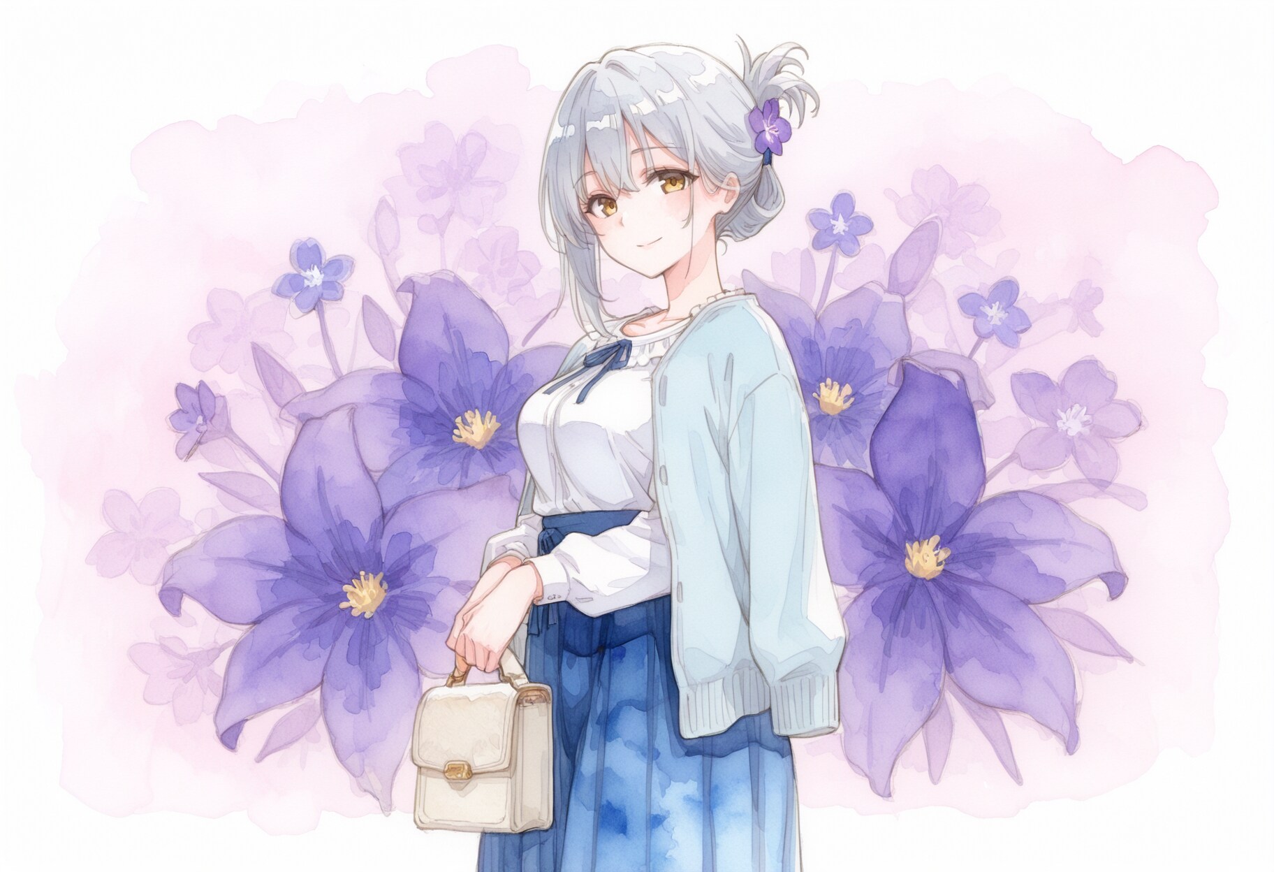 看板娘　flowers | の人気AIイラスト・グラビア