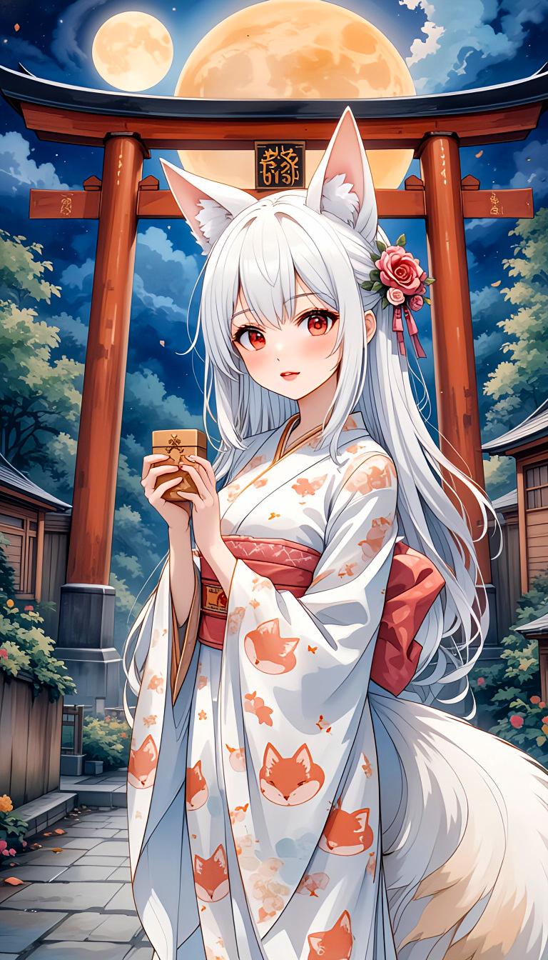 オキツネ神社祭 | の人気AIイラスト・グラビア