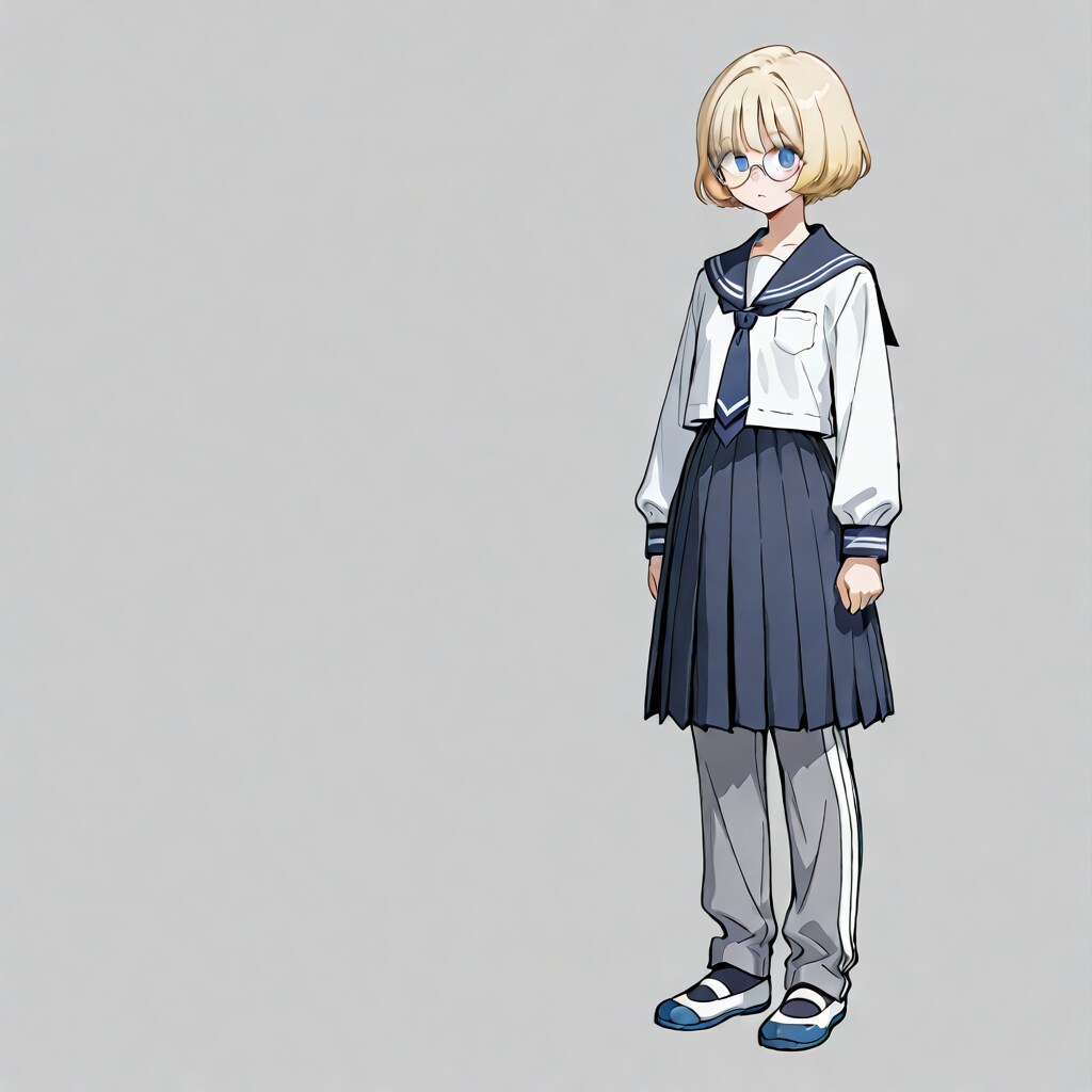 公立ダサ制服女子 | の人気AIイラスト・グラビア