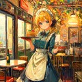ゴッホ風ウェイトレス少女 6枚目