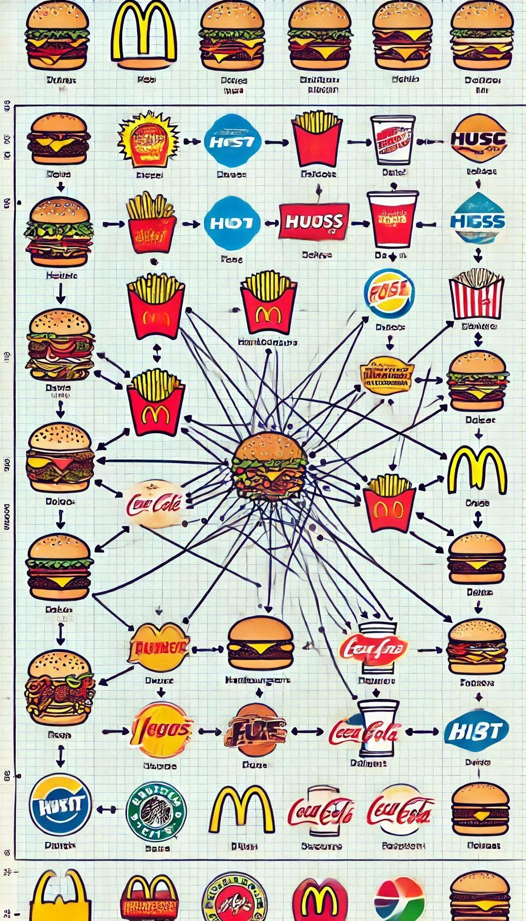 ハンバーガブランドの相関図