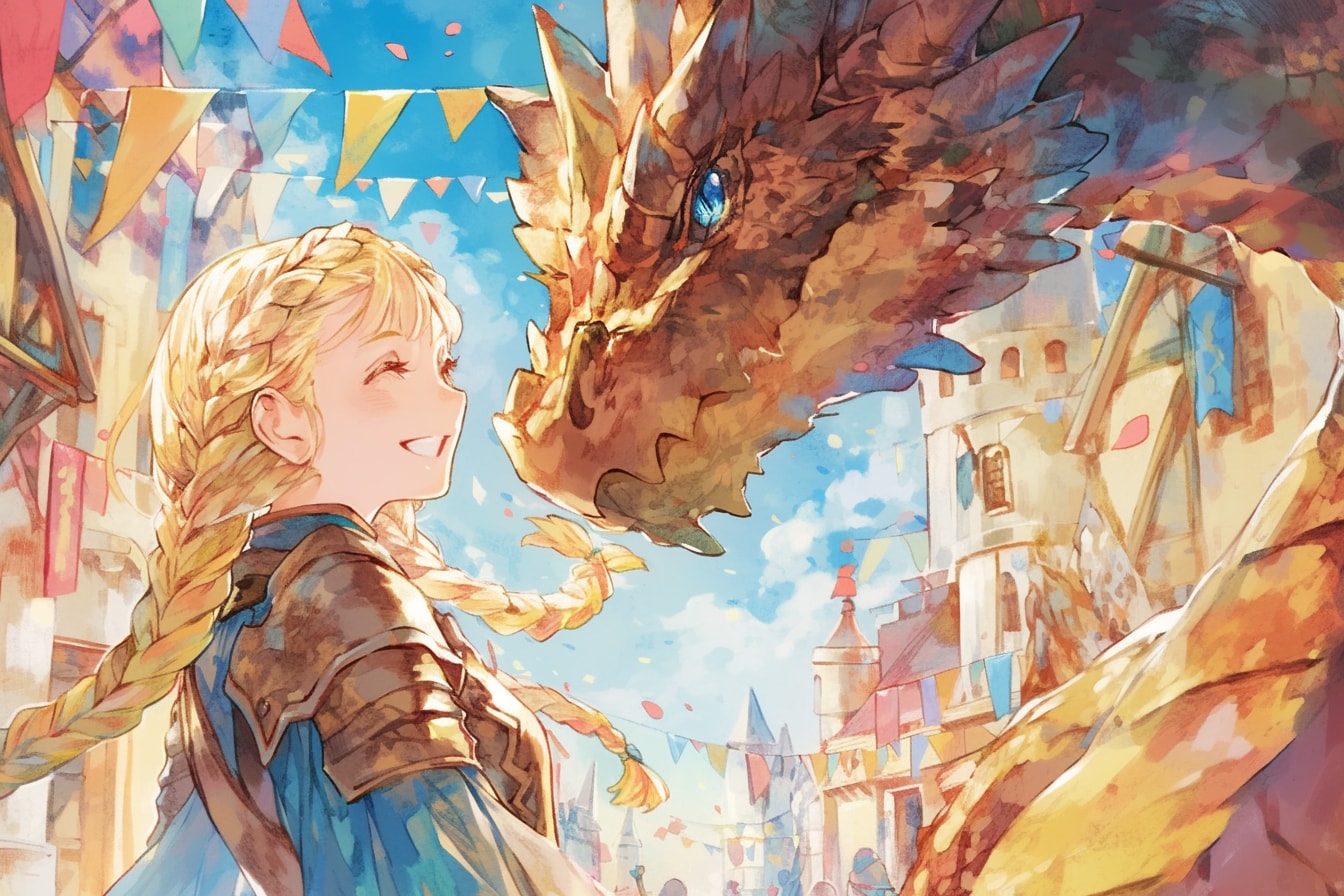 ドラゴンと少女（竜騎士）70 | の人気AIイラスト・グラビア