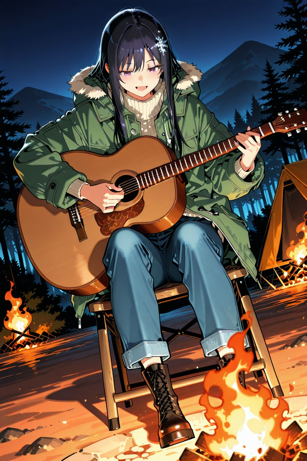 夜のしじまに | の人気AIイラスト・グラビア