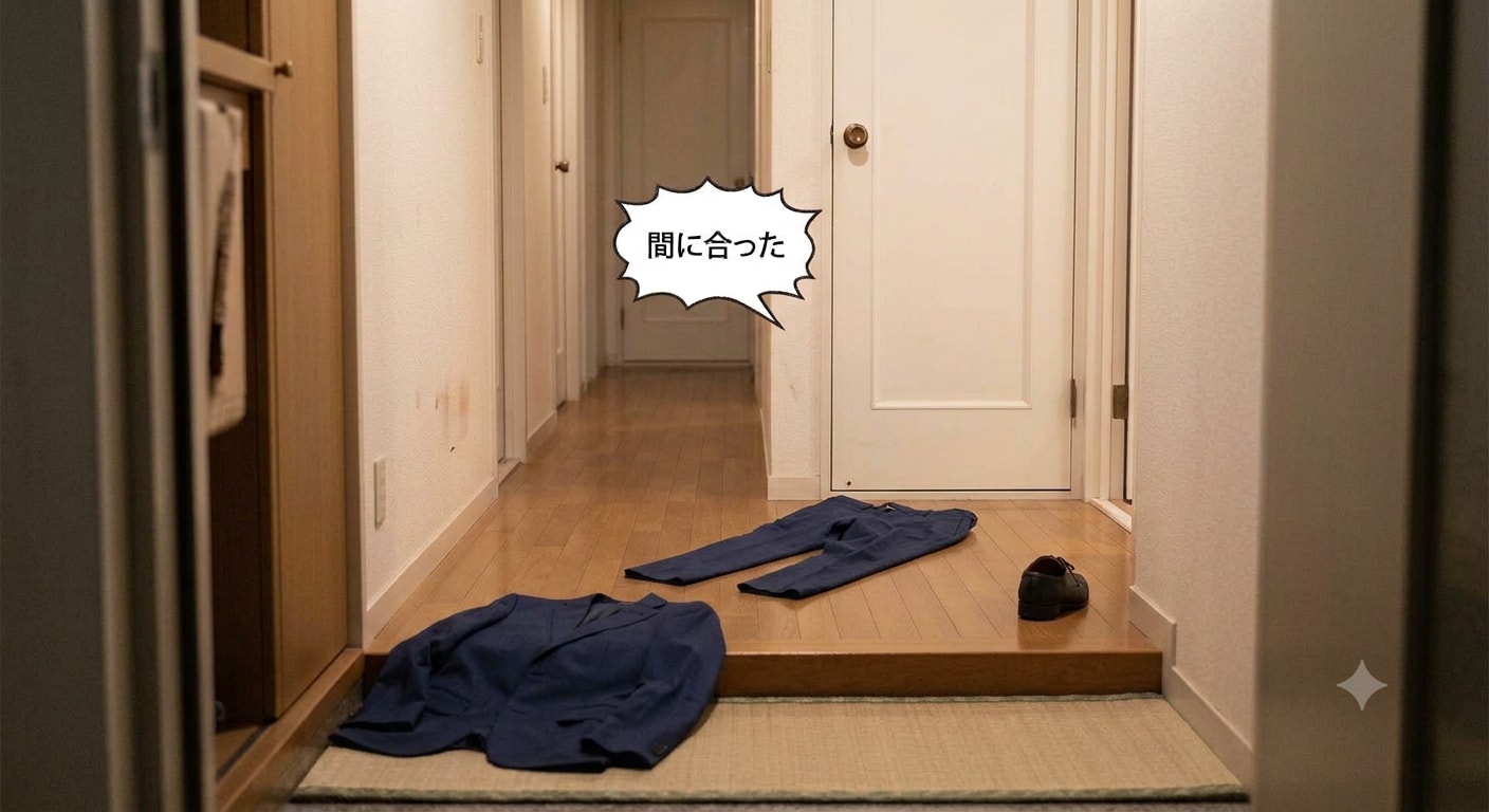 脱ぎ捨てられた上着