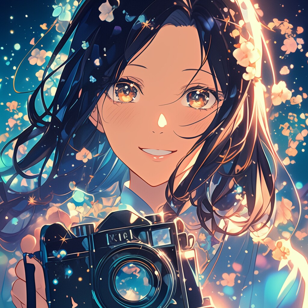 夜に光り輝く君をうつす