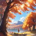 紅葉の湖 3枚目