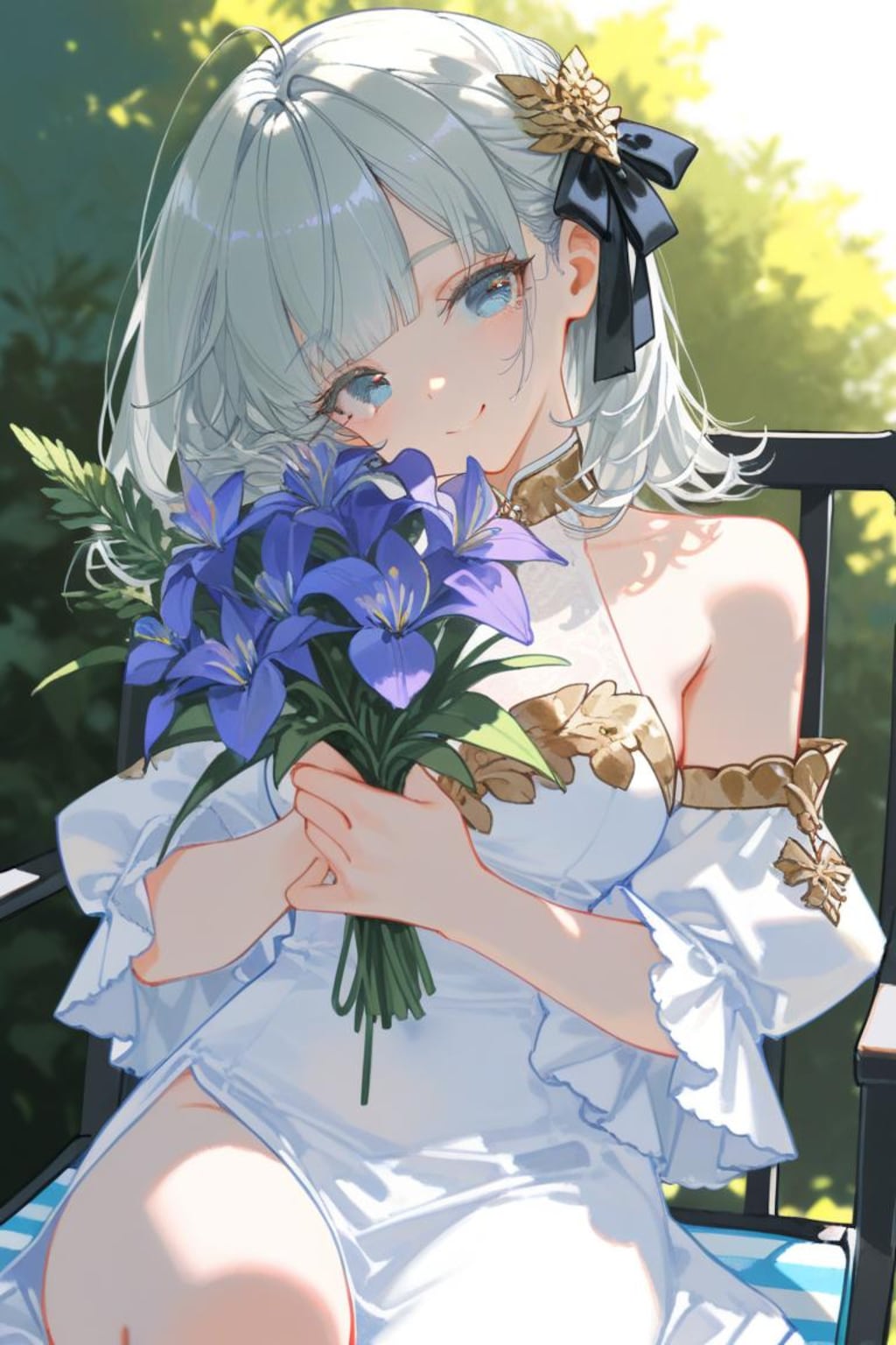 金のドレスと銀の髪