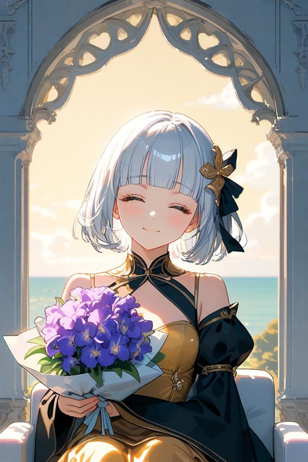 金のドレスと銀の髪