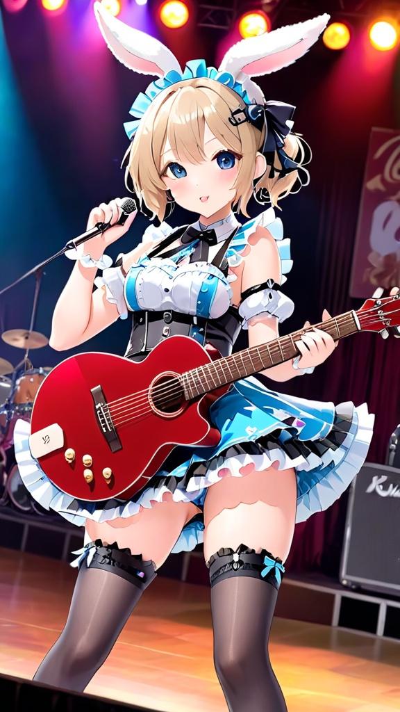 ライブギターラビット5 | の人気AIイラスト・グラビア