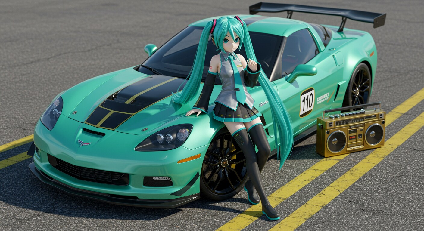 コルベットと初音ミク
