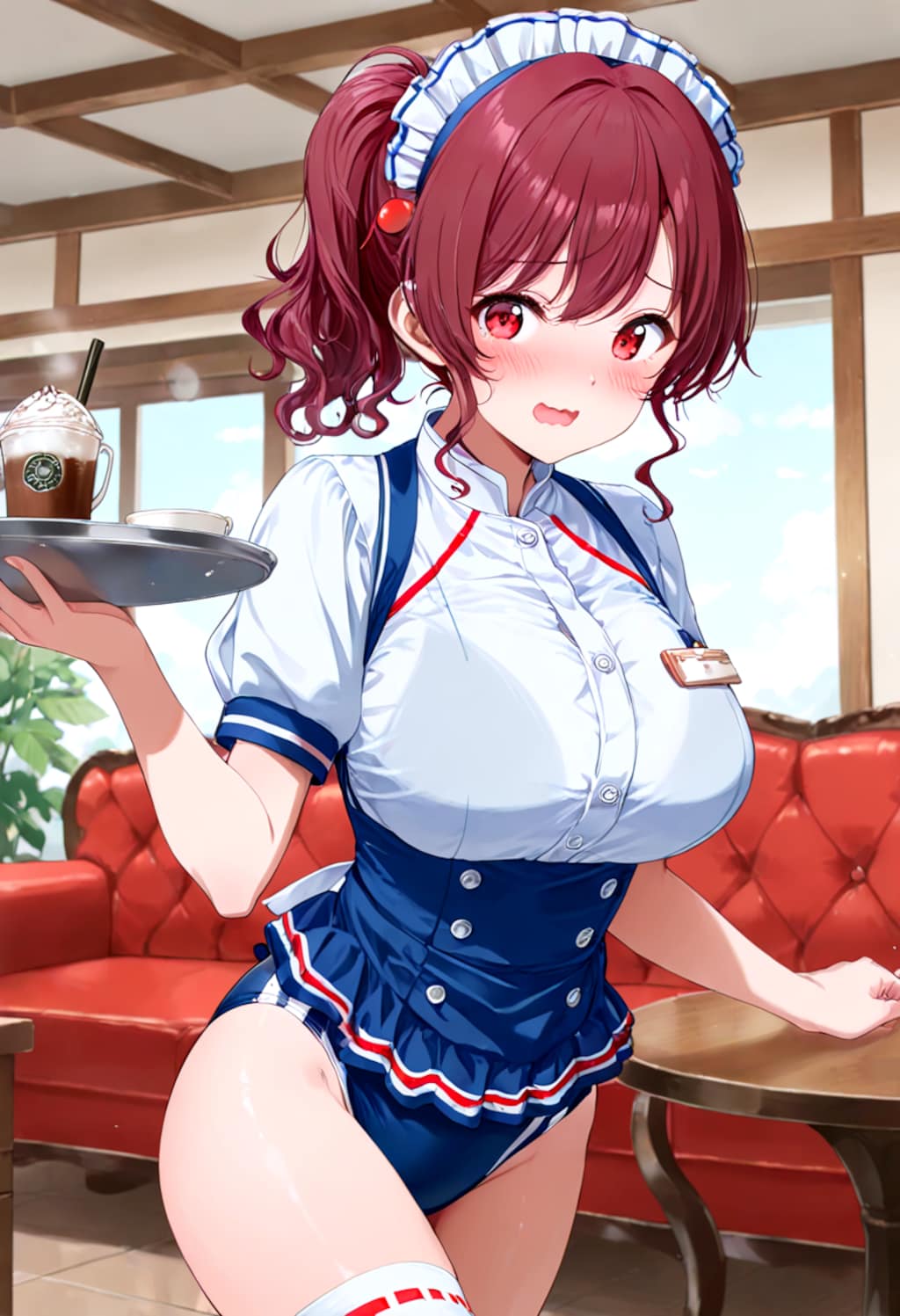 ウェイトレスｘスク水