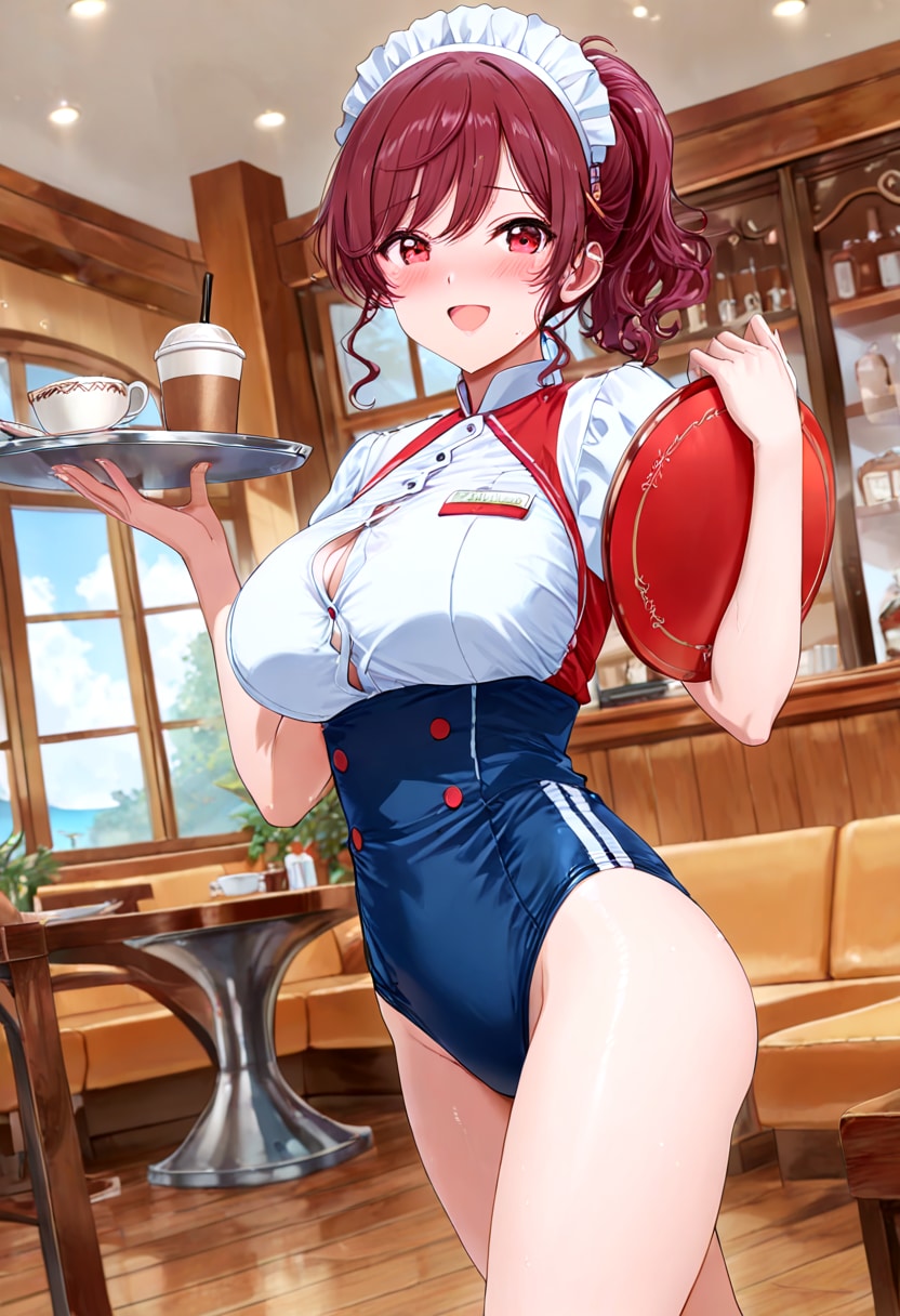 ウェイトレスｘスク水